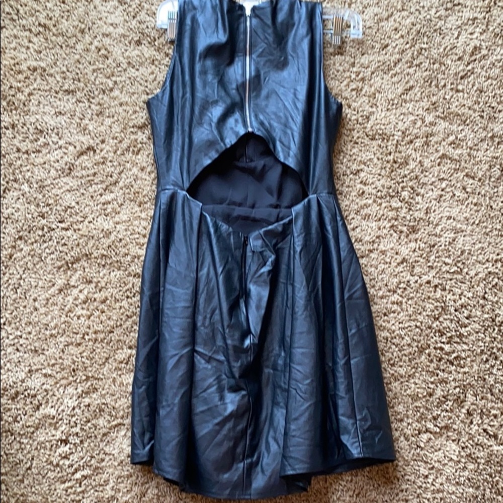 Black Leather Dress - Picture 4 of 4
